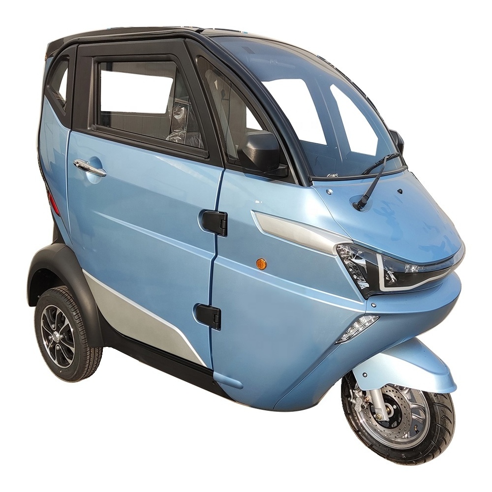 Battery Enclosed Small Electric Mini Car Y2 350cc AC Motor Wheel Electric Car Motorized Electric 2 Seat Trike 60V Closed 3 150kg