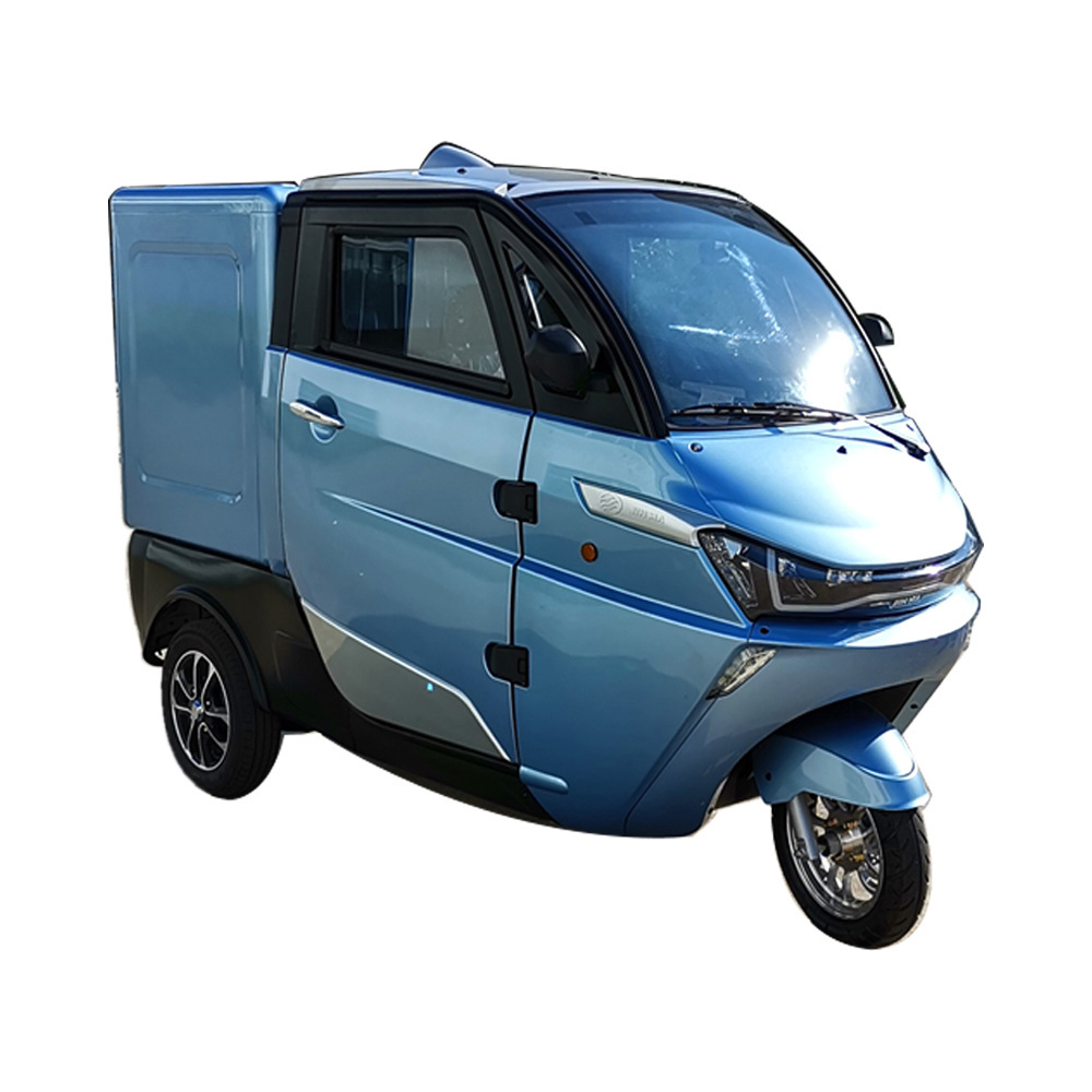 EEC Approval New Adult Three Wheels Van Electric Motorcycle for Sale in Italy 3 Wheel Electric Cargo Vehicle AC Motor Motorized