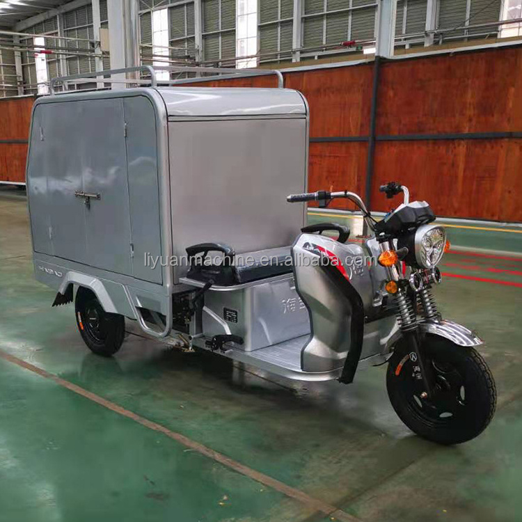 Electric Tricycle with Roof Motorized Tricycles for Handicapped Steel 60V Cargo Closed Eec Cargo Tricycle Motorcycle 150cc 200kg