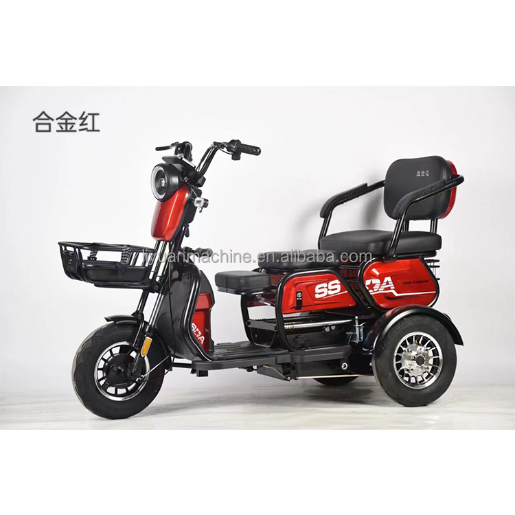 3 Wheel Bicycle Electric Tricycles Tricycle Electric Bike for Elder Youyuan New China Style Double Seat Adult 48V Drum Cargo Eec