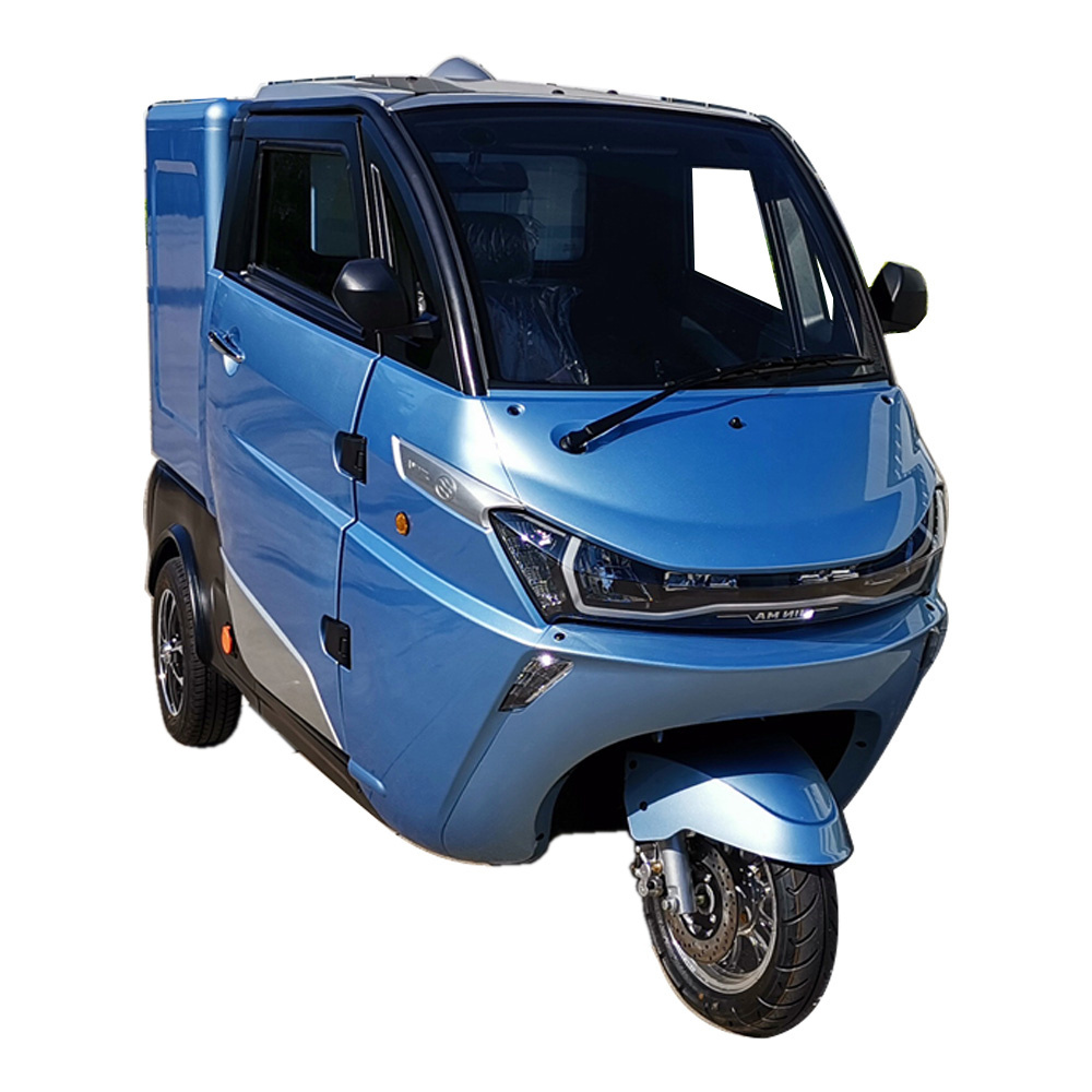 EEC Approval New Adult Three Wheels Van Electric Motorcycle for Sale in Italy 3 Wheel Electric Cargo Vehicle AC Motor Motorized