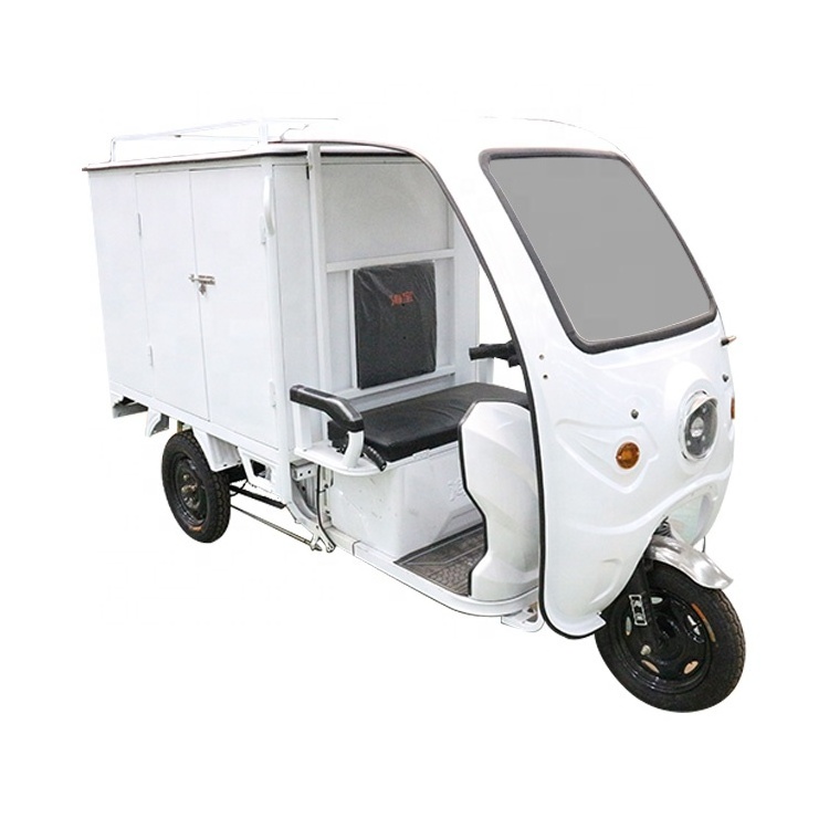 Electric Tricycle with Roof Motorized Tricycles for Handicapped Steel 60V Cargo Closed Eec Cargo Tricycle Motorcycle 150cc 200kg