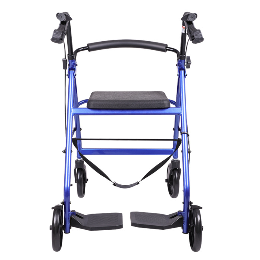 Lightweight elderly walker rollator with seat, folding elderly walker with wheels rolling walker