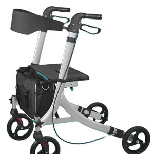 Height Adjustable Walking Rollator Folding Rollator Walkers Outdoor Walker Rollator For Disabled