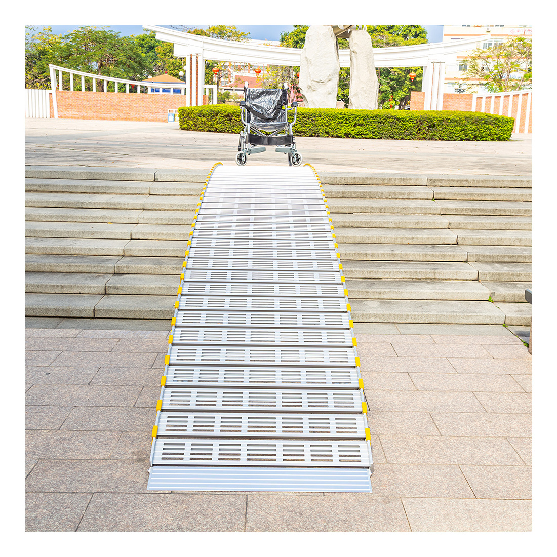 folding aluminum wheelchair ramps for steps foldab floor ramping boat roller foldable wheelchair  accessible ramp chairs