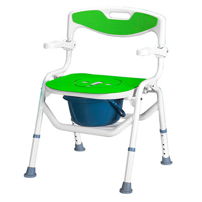 Flexible Design Foldable Commode Chair with Adjustable Height Extra Wide Seat Convenient Safer Toilet Alternative Commode Chair