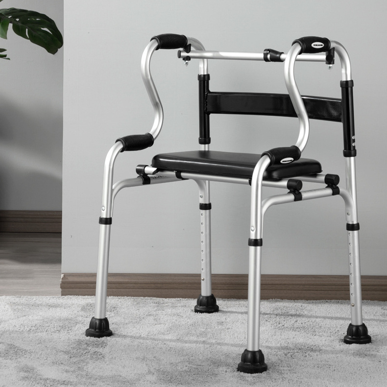 multifunction commode shower walker chair upright walker with seat and wheels walking aid assist elderly foldable walking chair