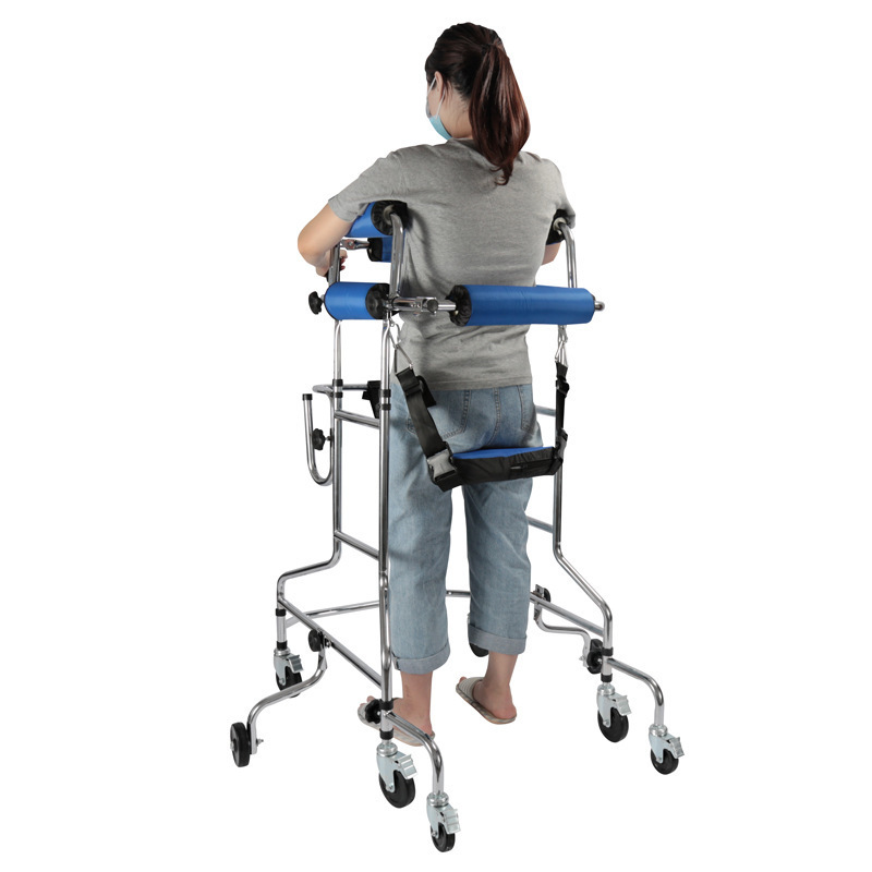 Walker for disabled children and adult with hemiplegia and lower limb training walker stainless steel standing frame