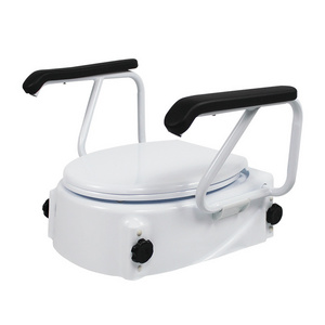 Bathroom Portable Raised Toilet Seat With Lid suitable for Disabled Raised Toilet Seat