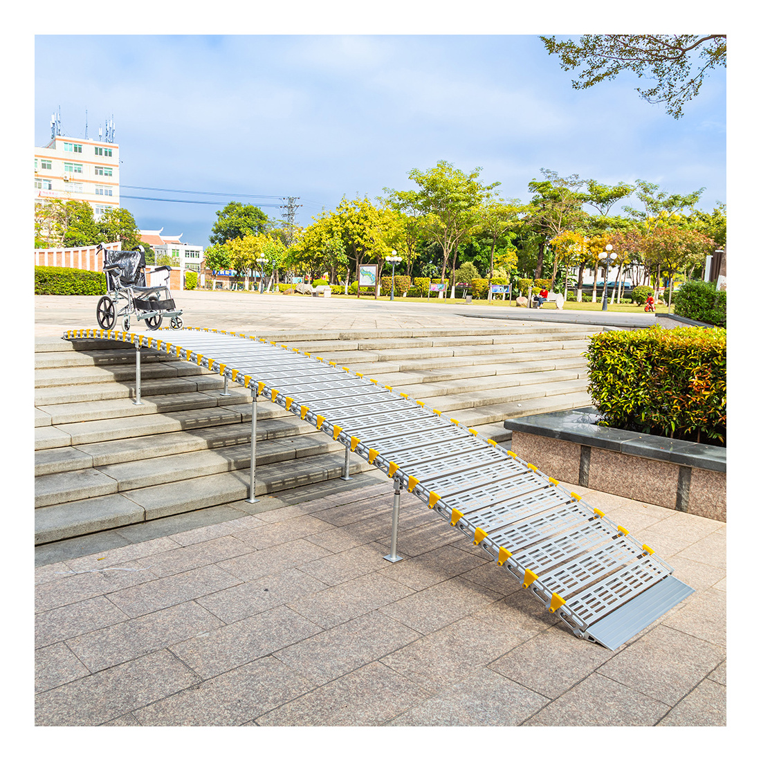 folding aluminum wheelchair ramps for steps foldab floor ramping boat roller foldable wheelchair  accessible ramp chairs