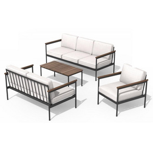 Modern Outdoor Hot Sale Garden Aluminum Furniture Patio Sofas Table Chair Aluminum Garden Sofa Set