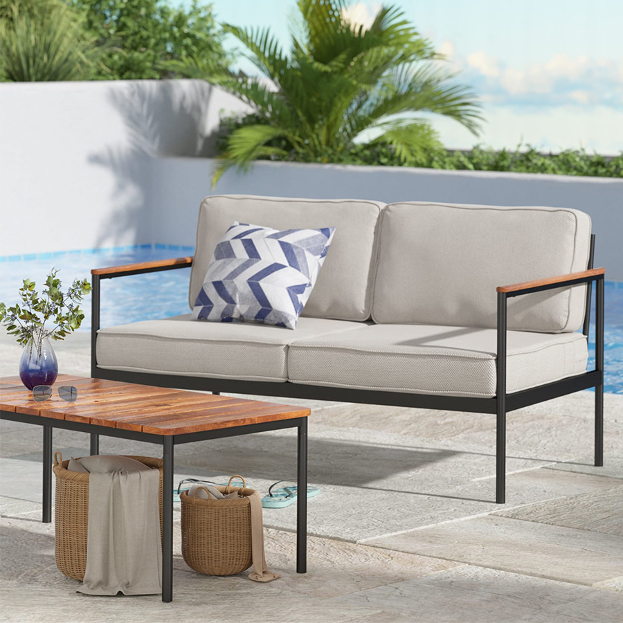 Modern Outdoor Hot Sale Garden Aluminum Furniture Patio Sofas Table Chair Aluminum Garden Sofa Set