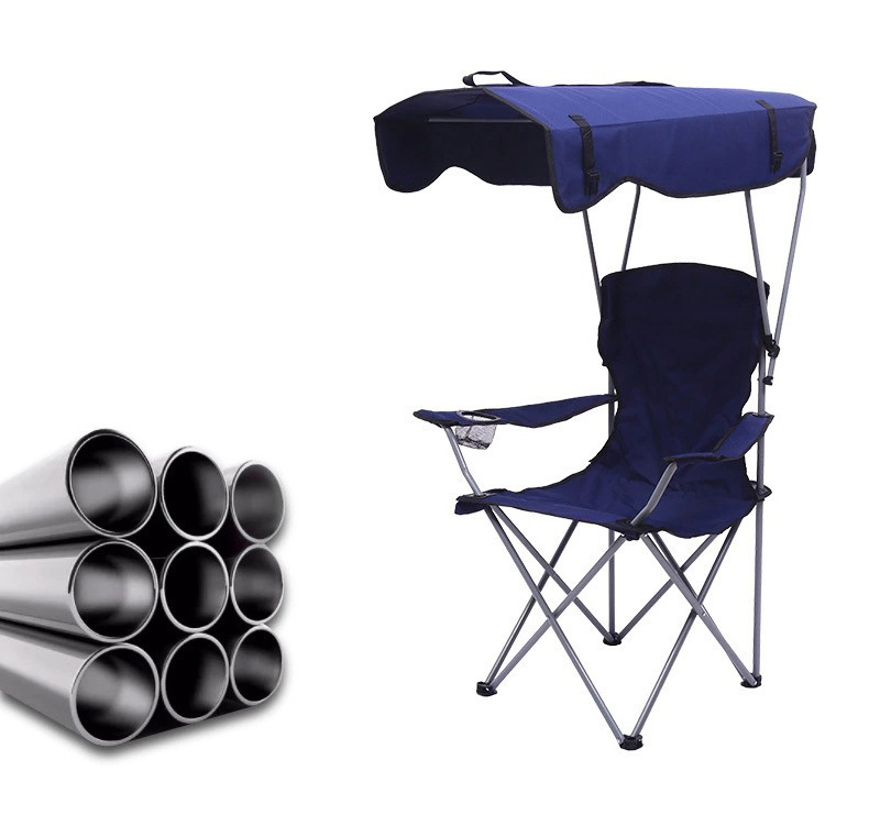 Outdoor portable folding chair 600D Oxford folding beach chair Fishing lounge chair with canopy and umbrella