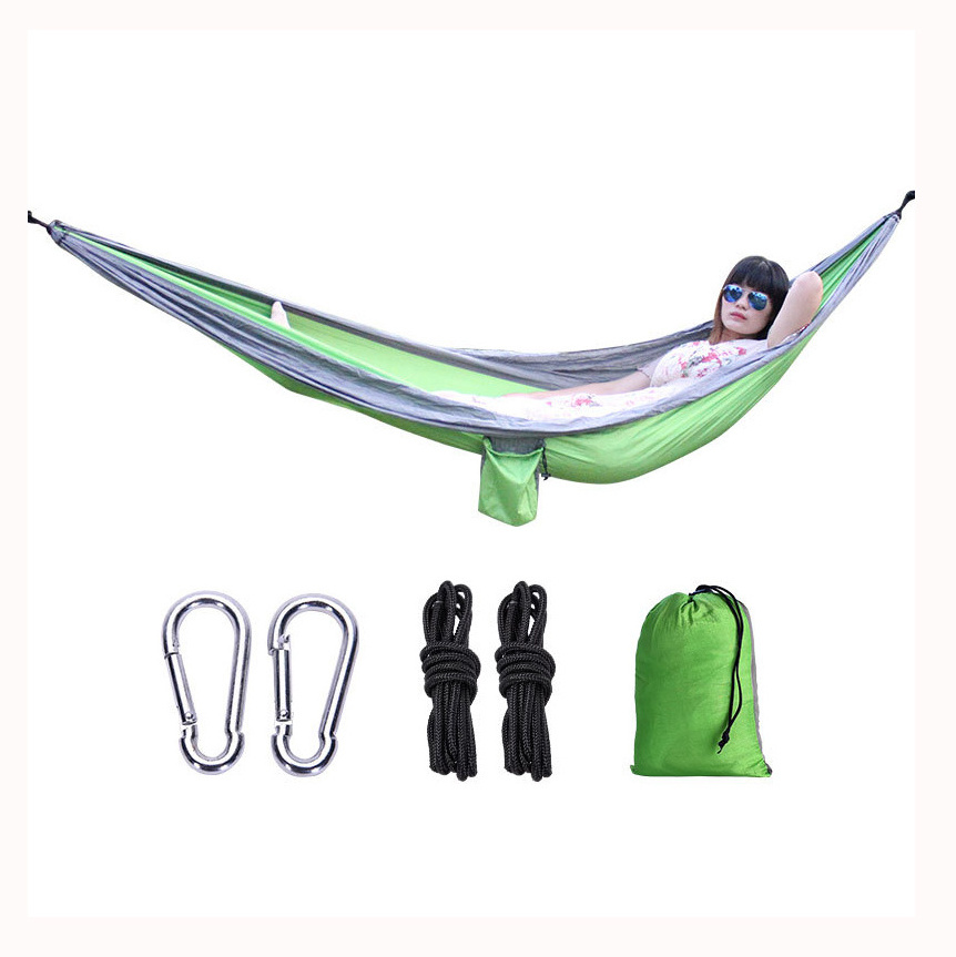 2022 Outdoor Wholesale Parachute Nylon Ripstop Hammock Outdoor Lightweight Durable Tree Tent Hamac Camping