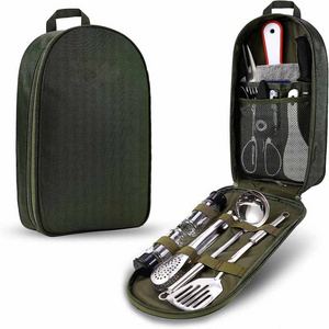 Camping Kitchen Equipment Camping Cooking Utensils Set Portable Picnic Cookware Bag Campfire Barbecue Appliances