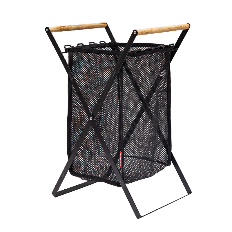 Outdoor storage net basket Multi-functional storage bucket Dirty clothes basket Storage bag Camping garbage rack