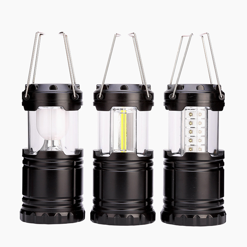 Collapsible LED Telescopic Light Emergency Lamp Camping Lantern with 3AA Battery