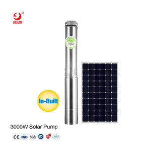 3000W 150-380V DC Solar Water Submersible Pumps Solar Panel For Borehole Pump System Set