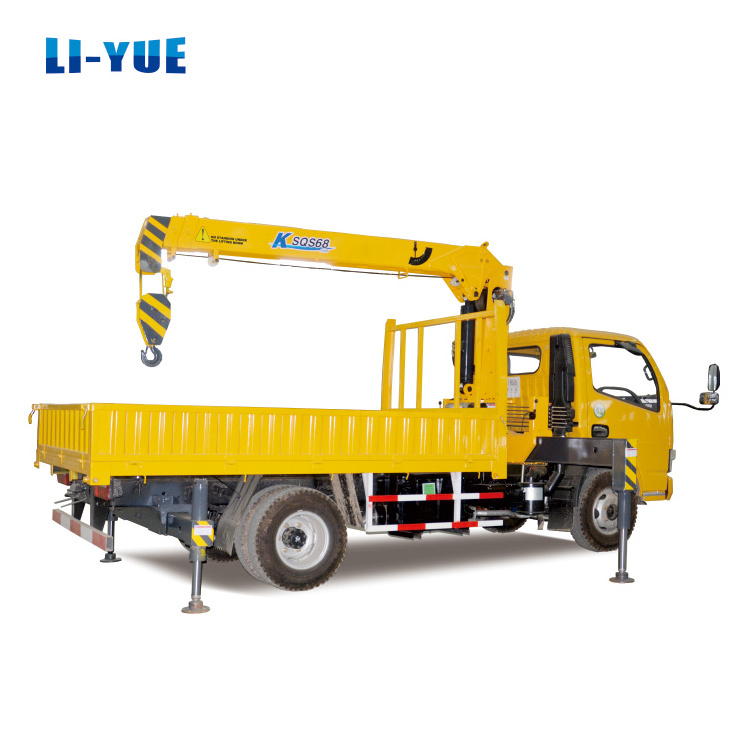 Mini boom crane trailer truck mounded boom crane