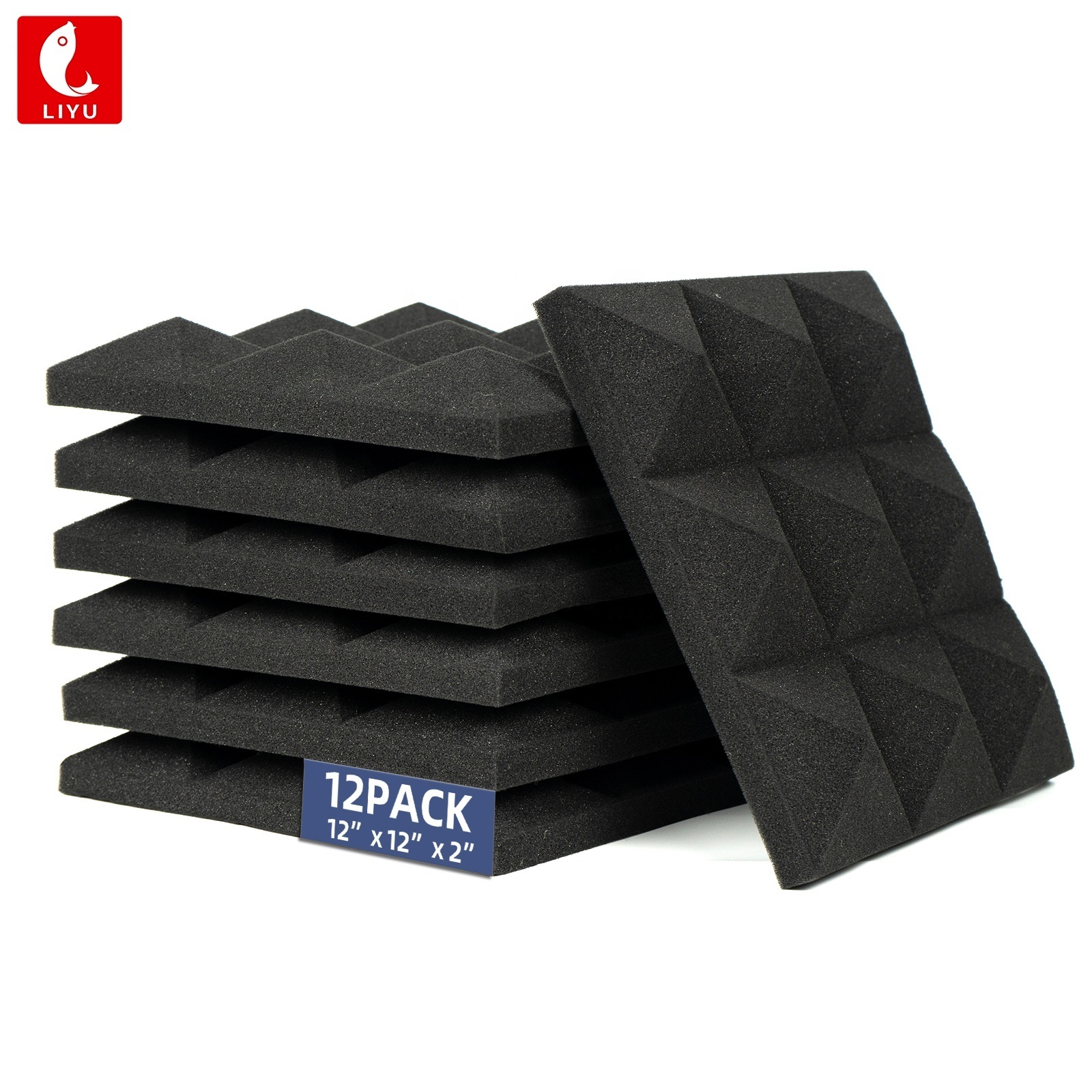 High Density Decorative Wall Soundproof Studio Sound Dampening Foam Acoustic Pyramid Foam Acoustic Panels