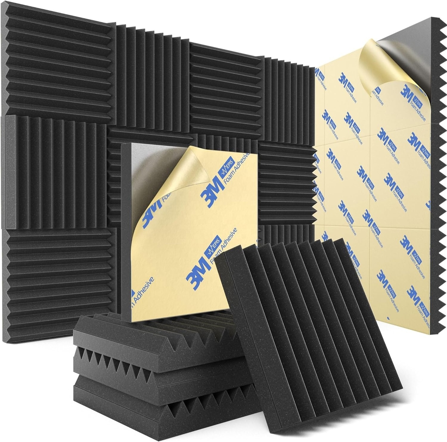 High Density Decorative Wall Soundproof Studio Sound Dampening Foam Acoustic Pyramid Foam Acoustic Panels