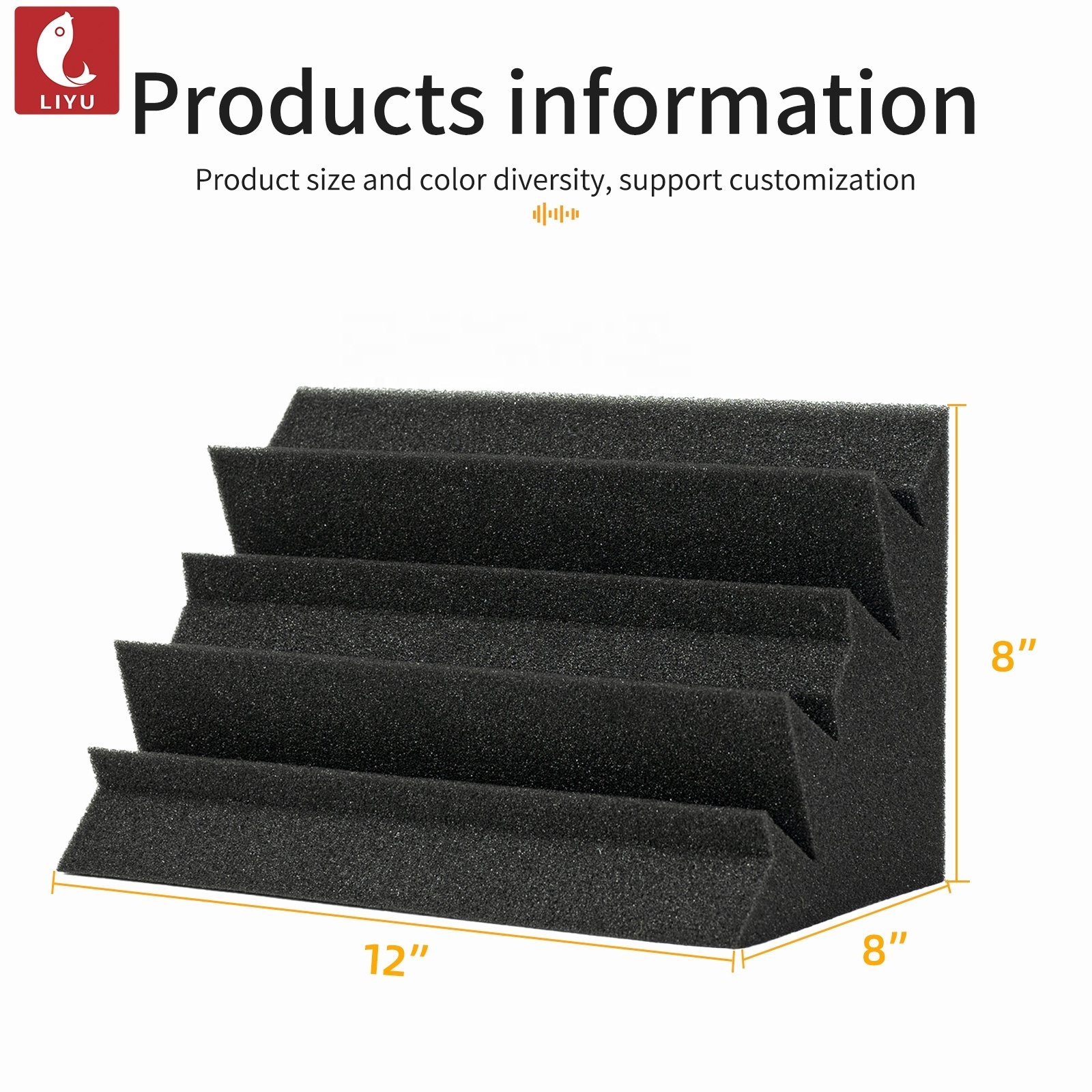 New Design Wholesale Flame retardant Sound Dampening Panels acoustic foam bass trap for wall corner