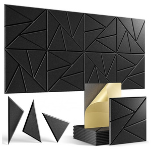 Factory Wholesale flat polyester fiber acoustic panel sound absorbing felt panels acoustic wall panel