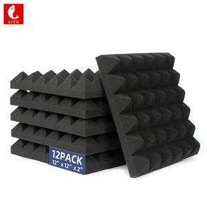 High Density Decorative Wall Soundproof Studio Sound Dampening Foam Acoustic Pyramid Foam Acoustic Panels