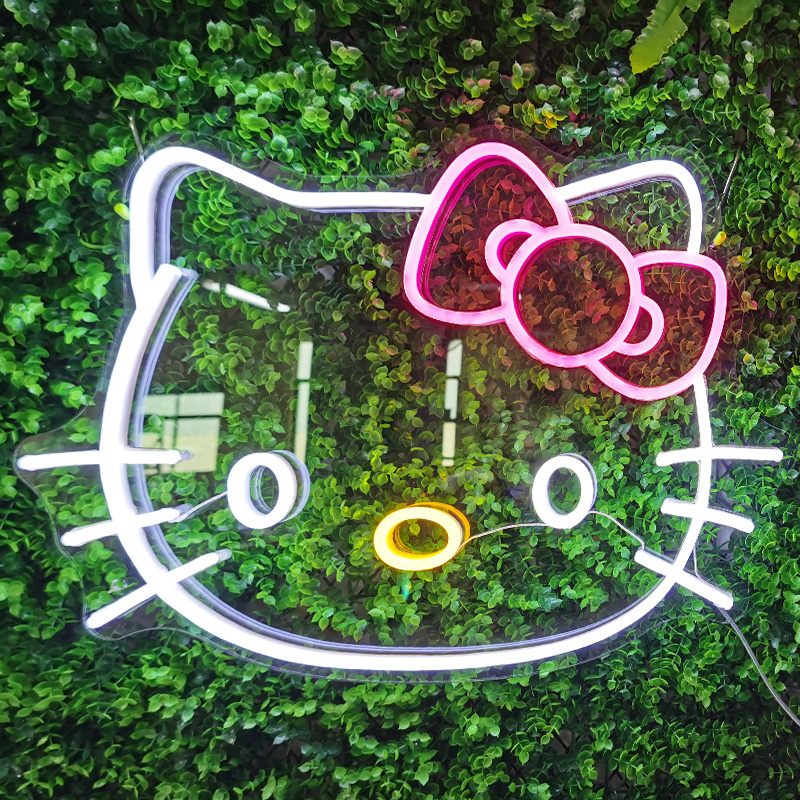 Customized Drop Shipping Manufacture Price  Waterproof IRGB Full Colors Horse Hello Kitty Led Neon Sign