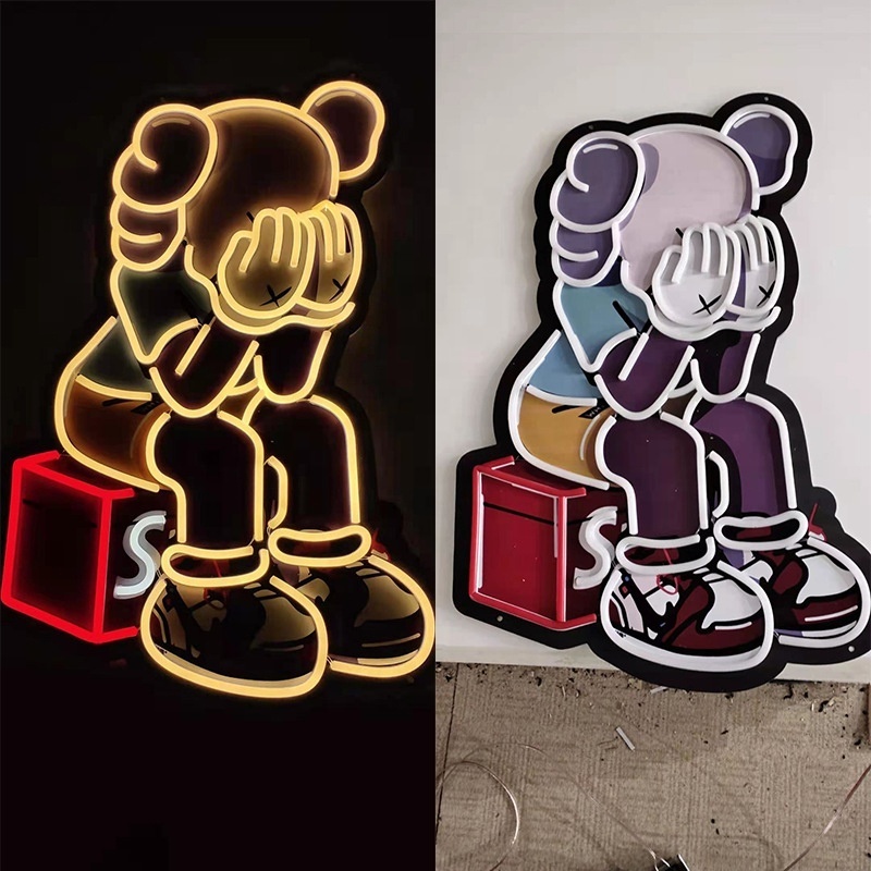 Customized Drop Shipping Manufacture Price  Waterproof IRGB Full Colors Horse Hello Kitty Led Neon Sign