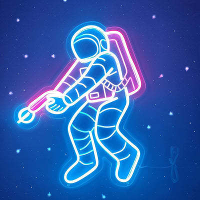 Adjustable Brightness Wall Decor 3D Art Alien Astronaut Neon Light Spaceman LED Neon Signs for Man Cave, Kids Room