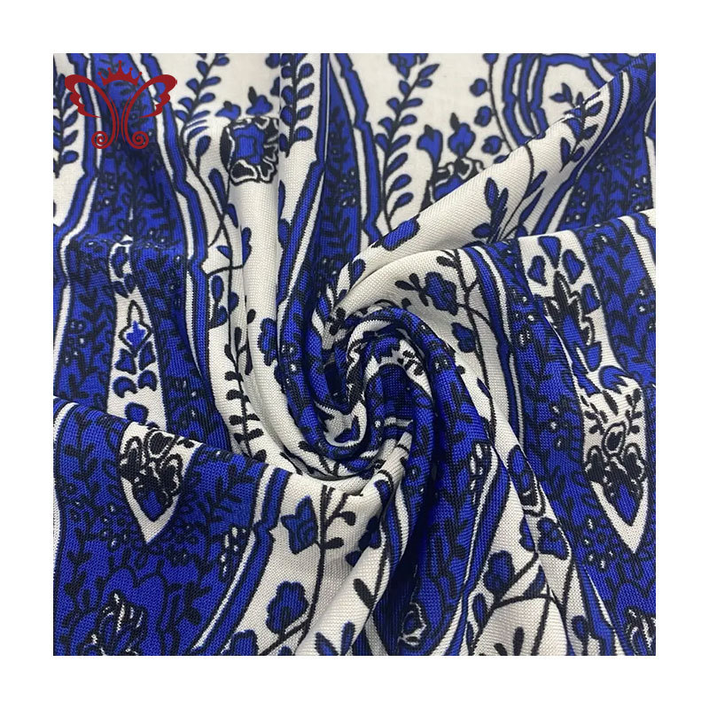 95% Polyester 5% Spandex FDY Printed Knitted Textile for Garments Wholesale Fabric Dress 100% Polyester Single Jersey Fabric T/T