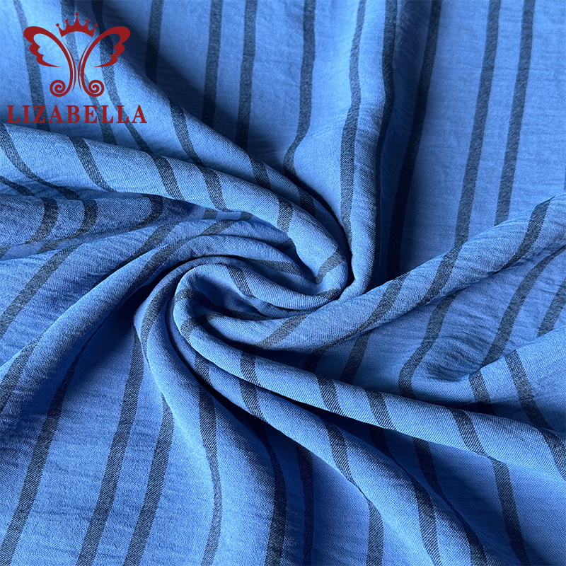 Shaoxing Lizabella Best Quality Wholesale Cey Cation Woven Fabrics for Clothing Dresses 100% Polyester Fabric GRS Sofa Textile