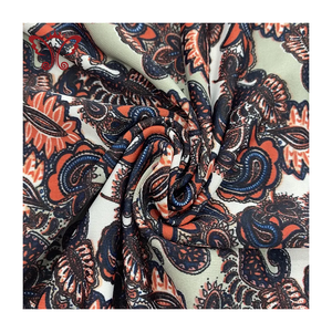 Jersey Dress Printed Fabric 100% Polyester Fabric Customized Colors 95%polyester 5%spandex Knitted Lightweight Thai Silk Printed