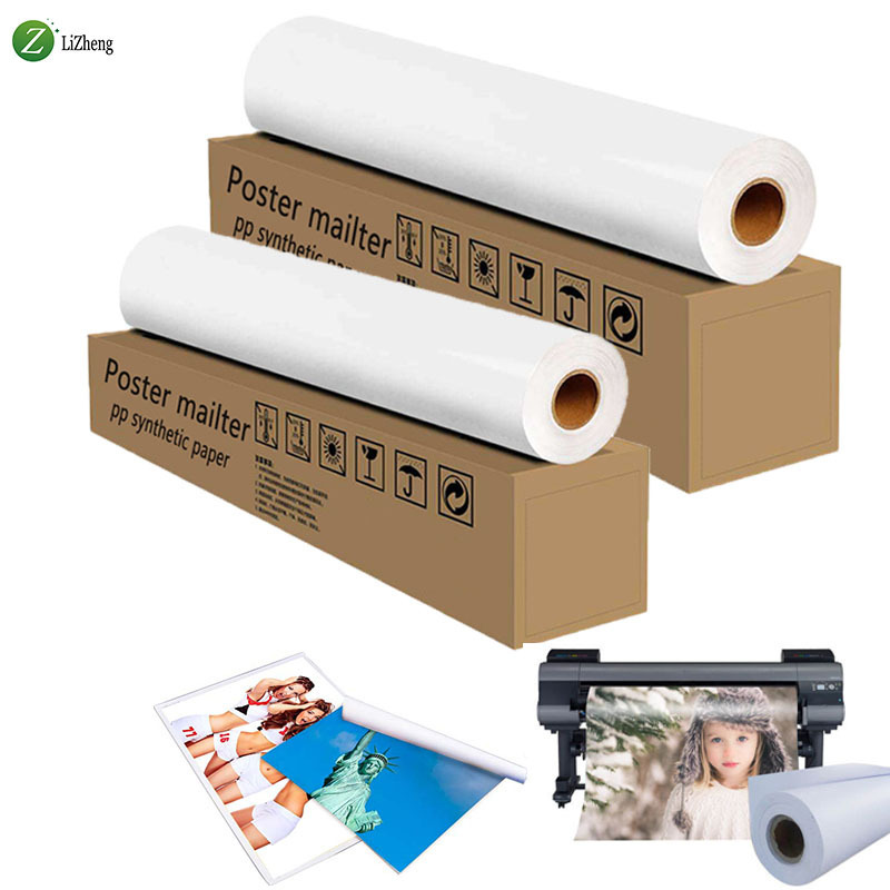 Lizheng Matte Eco Solvent Pp Synthetic Paper Polypropylene Paper For Roll Up Advertising pp synthetic paper