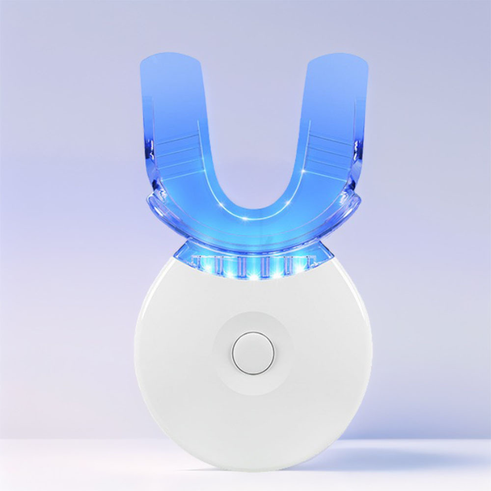 Tooth Whitening Light Teeth Whitening Kit 5 LED Blue Lights Home Use Teeth Whitening Powder Battery Version 30 mins