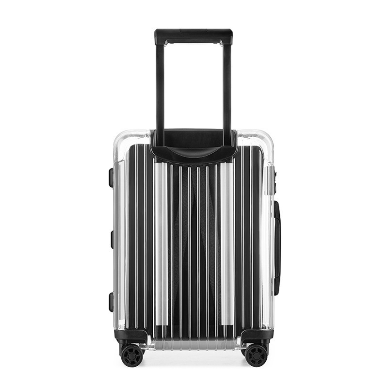 PVC transparent suitcase with waterproof and wear-resistant protection for travel luggage