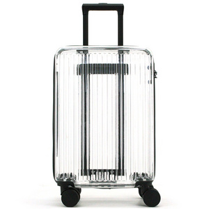 PVC transparent suitcase with waterproof and wear-resistant protection for travel luggage