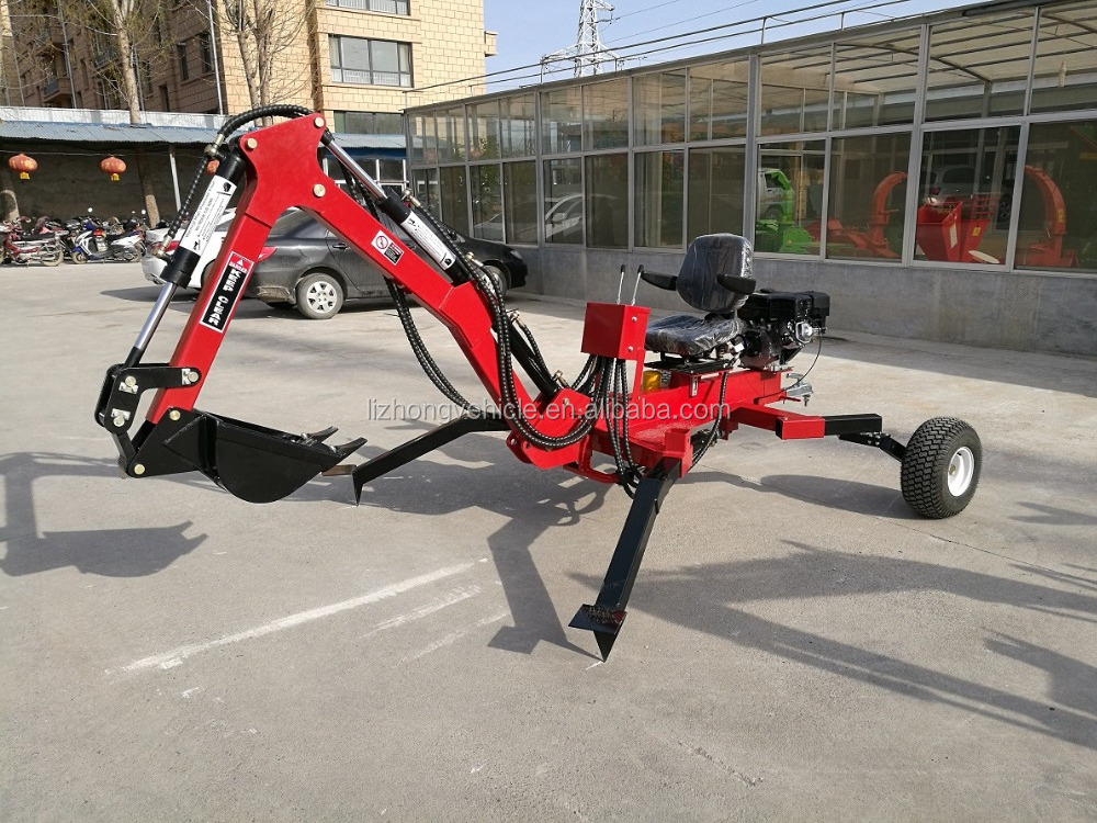 China best 9HP Petrol engine backhoe,mini backhoe,towable backhoe