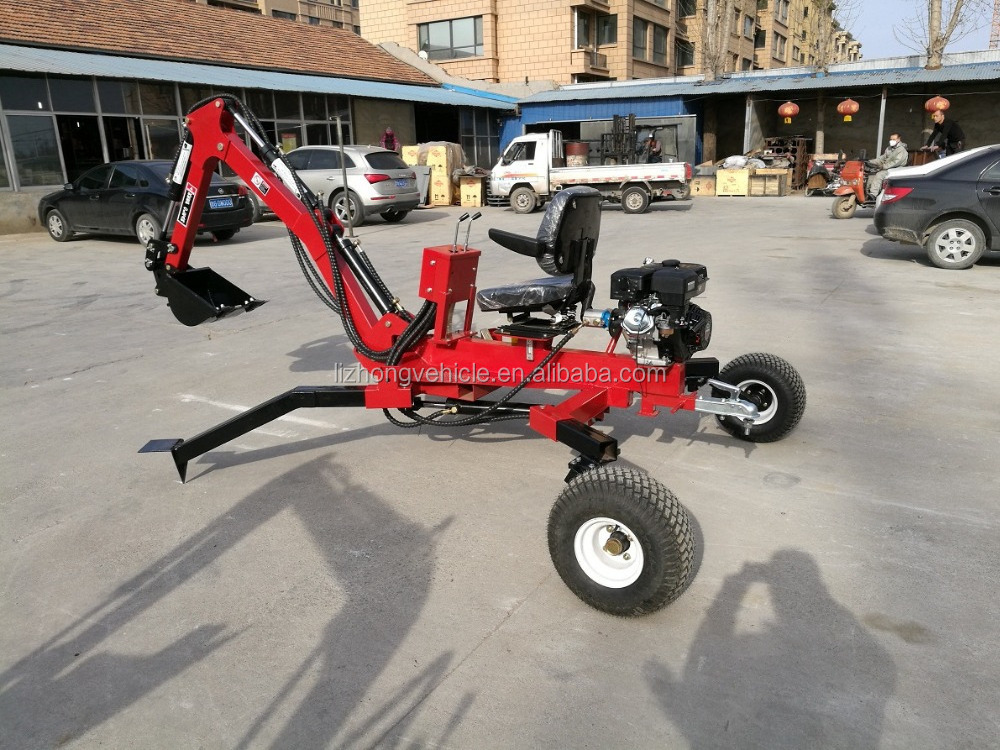 China best 9HP Petrol engine backhoe,mini backhoe,towable backhoe