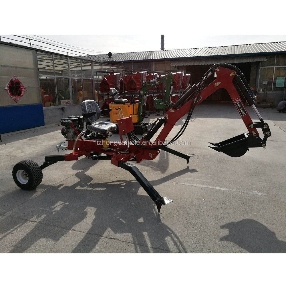 China best 9HP Gasoline engine towable mini backhoe,3 point hitch backhoe,mini backhoe loaders