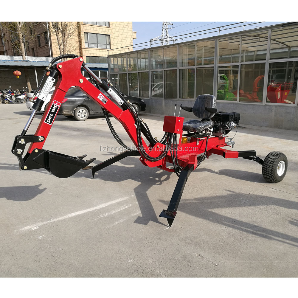 China best 9HP Gasoline engine towable mini backhoe,3 point hitch backhoe,mini backhoe loaders