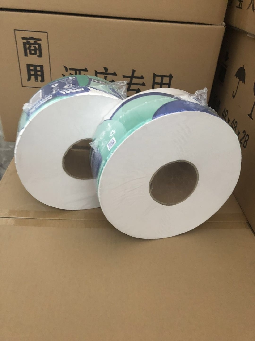 Wholesale custom toilet  tissue paper jumbo roll   toilet roll  recycle toilet paper