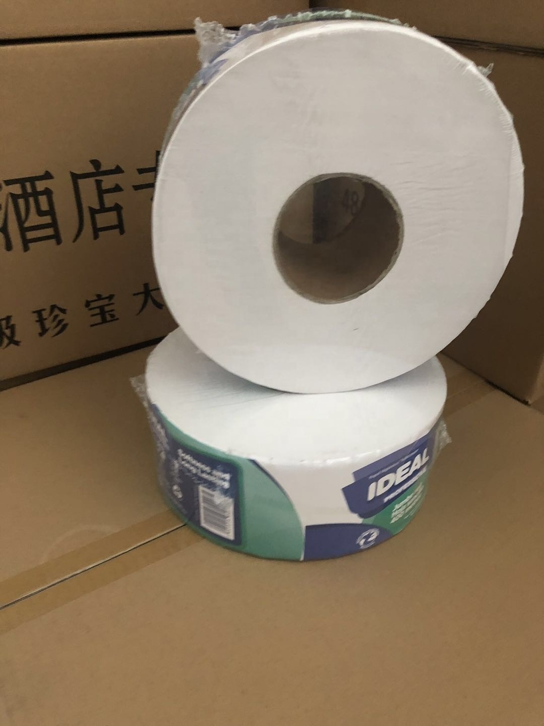 Wholesale custom toilet  tissue paper jumbo roll   toilet roll  recycle toilet paper