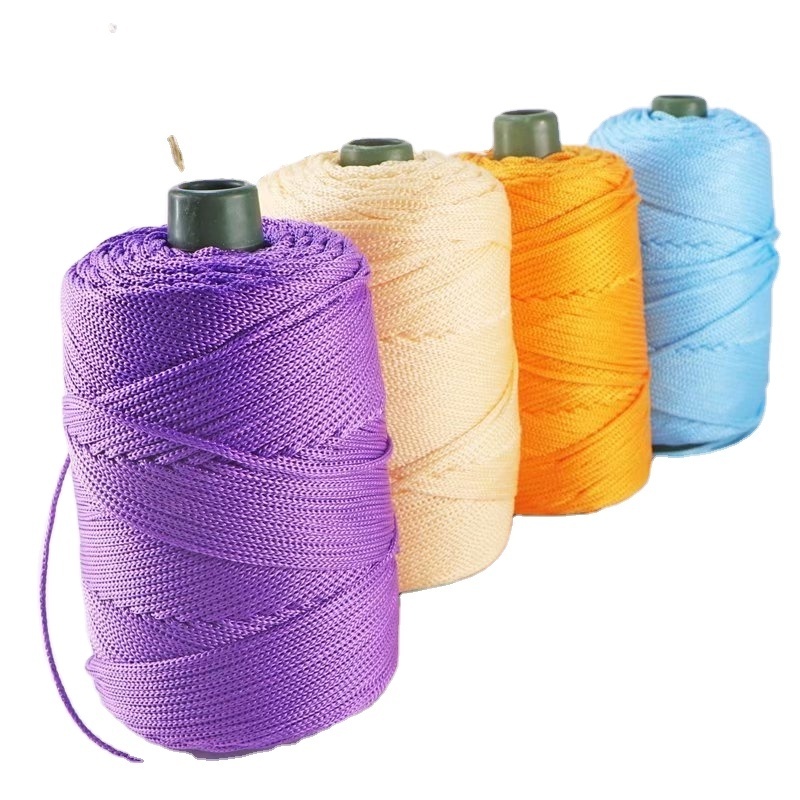 High Quality Regenerated Polyester Knitting macrame yarn 230g 3mm yarn for crocheting