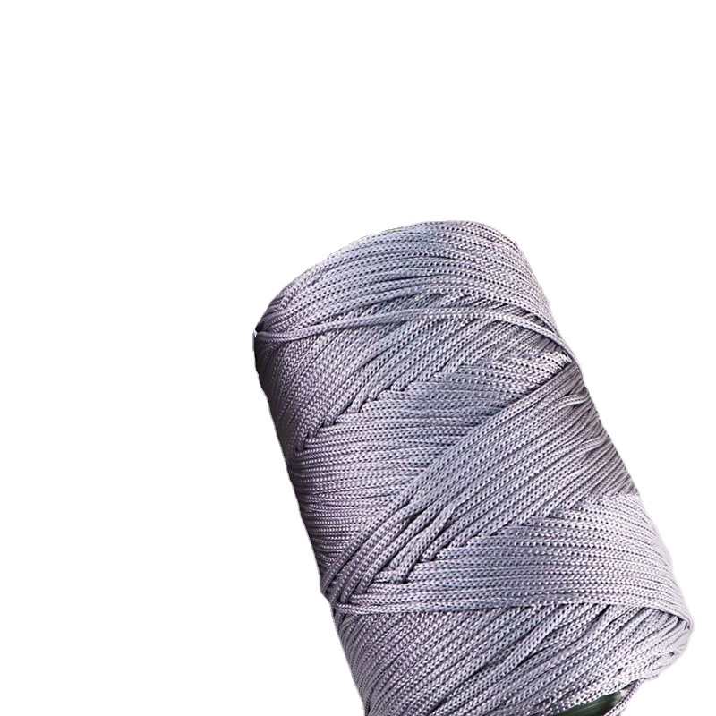 High Quality Regenerated Polyester Knitting macrame yarn 230g 3mm yarn for crocheting