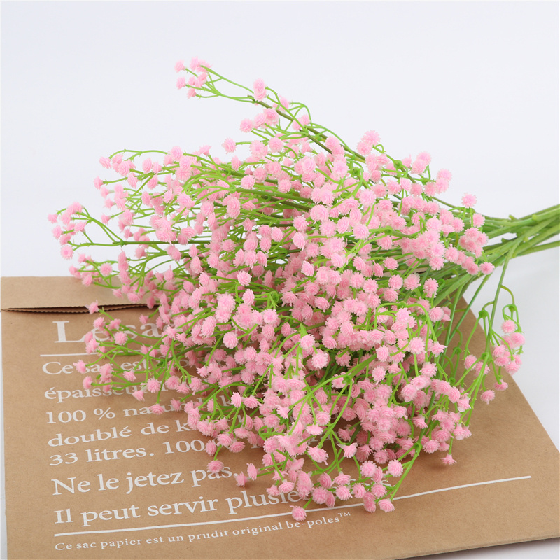 Artificial Baby Breath Flowers 6 Pcs/lot Gypsophila Faux Fake Baby Breath Bouquets for Wedding Party Floral Arrangements DIY