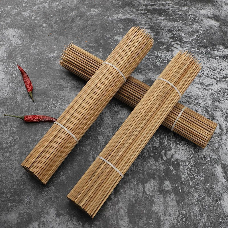 Campfire Accessories Bbq Bamboo Sticks For Barbecue Bamboo Grill Shish Kabob Barbecue Bamboo Skewers Marshmallow Roasting Stick