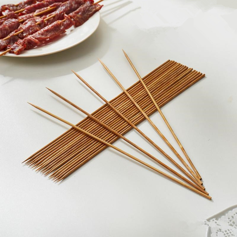 Campfire Accessories Bbq Bamboo Sticks For Barbecue Bamboo Grill Shish Kabob Barbecue Bamboo Skewers Marshmallow Roasting Stick