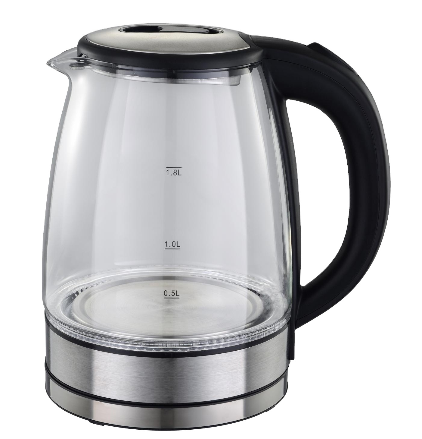 Hotel 1.8L Glass electric kettle Stainless Steel Kettle with Blue LED indicator Light for travel